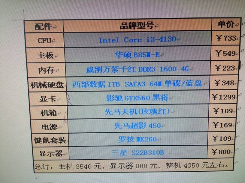 电脑主机配置解析，3500元打造高效性能主机